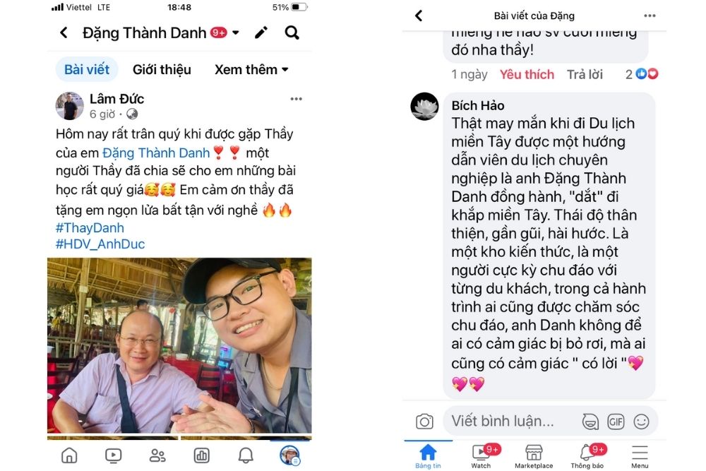 lời nhận xét của bạn học trò rất dễ thương với Miệt vườn Daily