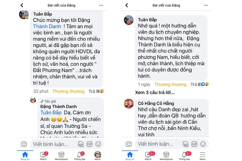 Nhận xét tích cực trên Facebook về Miệt Vườn Daily Travel