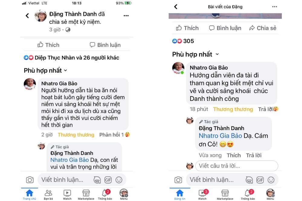 Khách hàng cảm ơn dịch vụ du lịch Miệt Vườn Daily